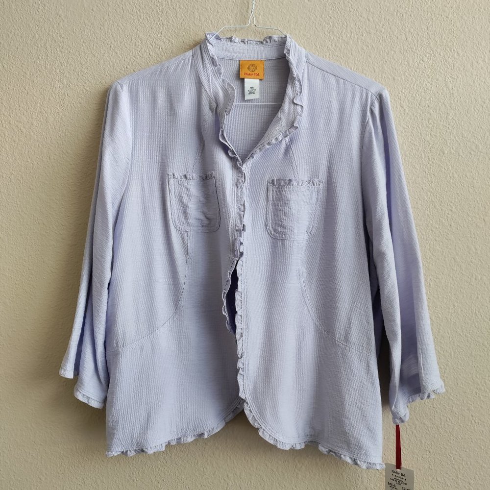 NWT Ruby Rd. Ruffle Trim Jacket Size 18